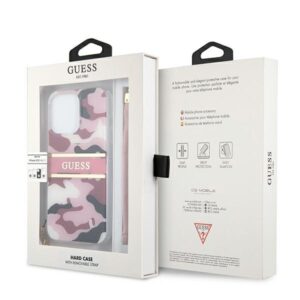 Guess GUHCP13LKCABPI Apple iPhone 13 Pro / 13 6,1" rožinės spalvos hardcase Camo Strap Collection - Image 8