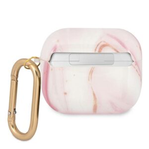 Guess GUA3UNMP AirPods 3 dėklas rožinės spalvos Marble Collection - Image 2
