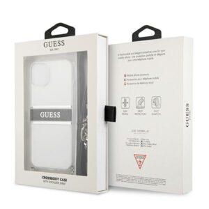 Guess GUHCP13SKC4GBSI Apple iPhone 13 mini 5,4" Transparent hardcase 4G Grey Strap Silver Chain - Image 8