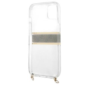 Guess GUHCP13SKC4GBGO Apple iPhone 13 mini 5,4" Transparent hardcase 4G rudos spalvos Strap Gold Chain - Image 7