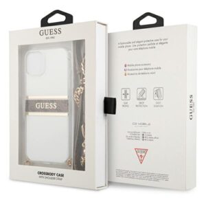 Guess GUHCP13SKC4GBGO Apple iPhone 13 mini 5,4" Transparent hardcase 4G rudos spalvos Strap Gold Chain - Image 8