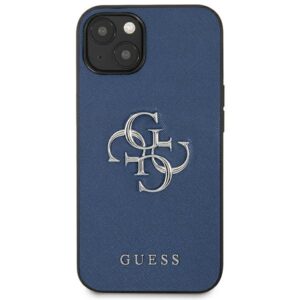 Guess GUHCP13SSA4GSBL Apple iPhone 13 mini 5,4" blue kietas dėklas Saffiano 4G Metal Logo - Image 3