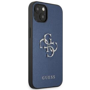 Guess GUHCP13SSA4GSBL Apple iPhone 13 mini 5,4" blue kietas dėklas Saffiano 4G Metal Logo - Image 4