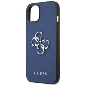 Guess GUHCP13SSA4GSBL Apple iPhone 13 mini 5,4" blue kietas dėklas Saffiano 4G Metal Logo - Image 6