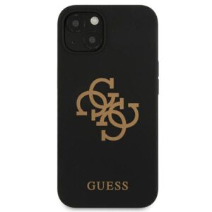 Guess GUHCP13SLS4GGBK Apple iPhone 13 mini 5,4" juodos spalvos kietas dėklas Silicone 4G Logo - Image 3