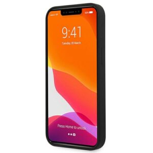 Guess GUHCP13SLS4GGBK Apple iPhone 13 mini 5,4" juodos spalvos kietas dėklas Silicone 4G Logo - Image 5