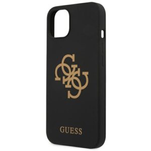 Guess GUHCP13SLS4GGBK Apple iPhone 13 mini 5,4" juodos spalvos kietas dėklas Silicone 4G Logo - Image 6