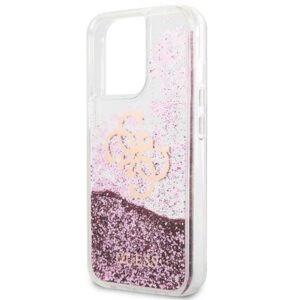 Guess GUHCP13XLG4GPI Apple iPhone 13 Pro Max 6,7" rožinės spalvos kietas dėklas 4G Big Liquid Glitter - Image 6