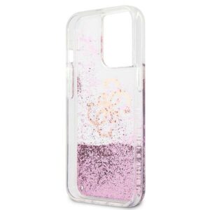 Guess GUHCP13XLG4GPI Apple iPhone 13 Pro Max 6,7" rožinės spalvos kietas dėklas 4G Big Liquid Glitter - Image 7