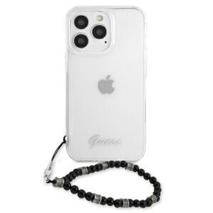 Guess GUHCP13LKPSBK Apple iPhone 13 Pro / 13 6,1" skaidrus kietas dėklas juodos spalvos Pearl - Image 3