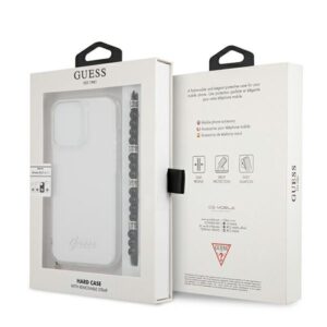 Guess GUHCP13LKPSBK Apple iPhone 13 Pro / 13 6,1" skaidrus kietas dėklas juodos spalvos Pearl - Image 8