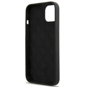 Guess GUHMP13MLSLMGBK Apple iPhone 13 / 14 /15 6,1"juodos spalvos kietas dėklas Silicone Script Gold Logo Magsafe - Image 6