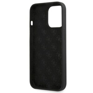 Guess GUHMP13LLSLMGBK Apple iPhone 13 Pro / 13 6,1" juodos spalvos kietas dėklas Silicone Script Gold Logo MagSafe - Image 7