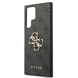 Guess GUHCS22L4GMGGR S908 S22 Ultra grey kietas dėklas 4G Big Metal Logo - Image 6