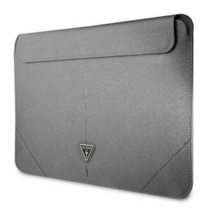 Guess Dėklas kompiuteriui GUCS14PSATLG 13/14" sidabro spalvos Saffiano Triangle Logo - Image 2