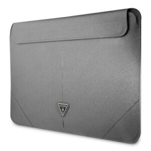 Guess Dėklas kompiuteriui GUCS16PSATLG 16" sidabro spalvos Saffiano Triangle Logo - Image 2