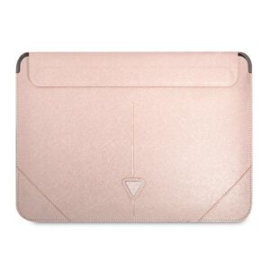 Guess Dėklas kompiuteriui GUCS16PSATLP 16" rožinės spalvos Saffiano Triangle Logo - Image 1
