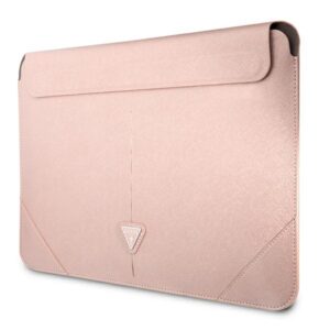 Guess Dėklas kompiuteriui GUCS16PSATLP 16" rožinės spalvos Saffiano Triangle Logo - Image 2