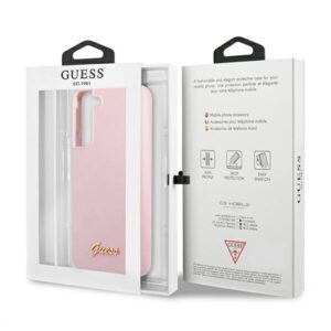 Guess GUHCS22MLSLMGLA S22+ S906 lavender kietas dėklas Silicone Script Metal Logo - Image 8