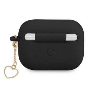 Guess GUAPLSCHSK AirPods Pro dėklas juodos spalvos Silicone Charm Heart Collection - Image 2