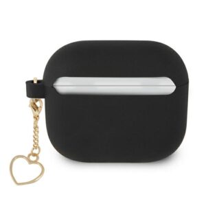 Guess GUA3LSCHSK AirPods 3 dėklas juodos spalvos Silicone Charm Heart Collection - Image 2