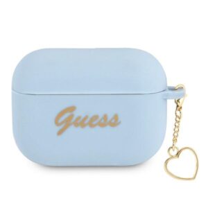 Guess GUAPLSCHSB AirPods Pro dėklas mėlynos spalvos Silicone Charm Heart Collection - Image 1