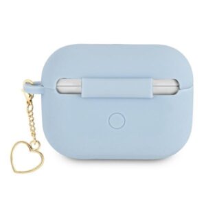 Guess GUAPLSCHSB AirPods Pro dėklas mėlynos spalvos Silicone Charm Heart Collection - Image 2