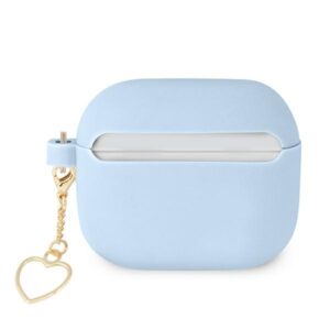Guess GUA3LSCHSB AirPods 3 dėklas mėlynos spalvos Silicone Charm Heart Collection - Image 2