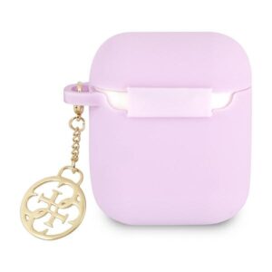 Guess GUA2LSC4EU AirPods dėklas violetinės spalvos Silicone Charm 4G Collection - Image 2