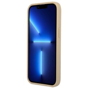 Guess GUHCP13LPSATLE Apple iPhone 13 Pro / 13 6,1" beige kietas dėklas SaffianoTriangle Logo - Image 5