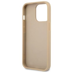 Guess GUHCP13LPSATLE Apple iPhone 13 Pro / 13 6,1" beige kietas dėklas SaffianoTriangle Logo - Image 7