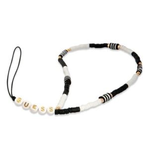 Guess pendant GUSTBCKH virvelė telefonui juodos spalvos-baltos spalvos Heishi Beads