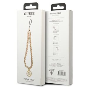 Guess GUSTSAS4P virvelė telefonui rožinės spalvos Chain Metal 4G Charm - Image 4