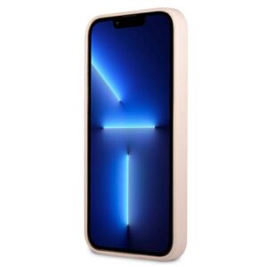 Guess GUHCP13SSLTGP Apple iPhone 13 mini 5,4" rožinės spalvos kietas dėklas Silicone Triangle - Image 5