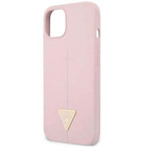 Guess GUHCP13SSLTGU Apple iPhone 13 mini 5,4" violetinės spalvos kietas dėklas Silicone Triangle - Image 6