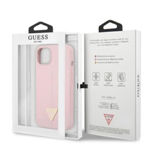 Guess GUHCP13SSLTGU Apple iPhone 13 mini 5,4" violetinės spalvos kietas dėklas Silicone Triangle - Image 8