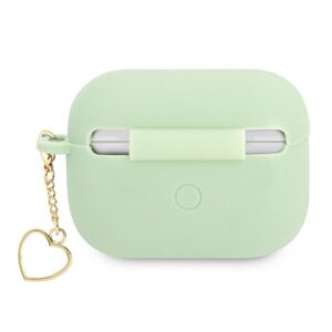 Guess GUAPLSCHSN AirPods Pro dėklas žalios spalvos Silicone Charm Heart Collection - Image 2