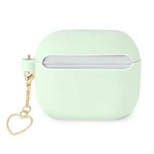 Guess GUA3LSCHSN AirPods 3 dėklas žalios spalvos Silicone Charm Heart Collection - Image 2