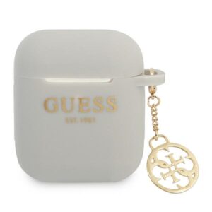 Guess GUA2LSC4EG AirPods dėklas pilkos spalvos Silicone Charm 4G Collection - Image 1