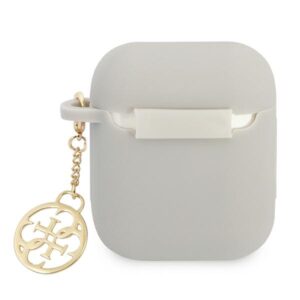 Guess GUA2LSC4EG AirPods dėklas pilkos spalvos Silicone Charm 4G Collection - Image 2