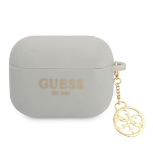 Guess GUAPLSC4EG AirPods Pro dėklas pilkos spalvos Silicone Charm 4G Collection - Image 1