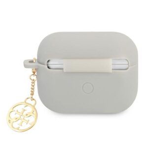 Guess GUAPLSC4EG AirPods Pro dėklas pilkos spalvos Silicone Charm 4G Collection - Image 2