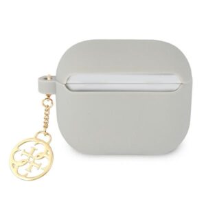 Guess GUA3LSC4EG AirPods 3 dėklas pilkos spalvos Silicone Charm 4G Collection - Image 2