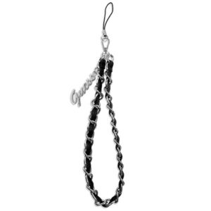 Guess GUSTSASSK virvelė telefonui juodos spalvos Chain Metal Logo Charm