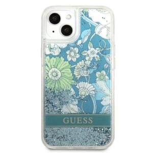 Guess GUHCP13SLFLSN Apple iPhone 13 mini 5,4" green kietas dėklas Flower Liquid Glitter - Image 3