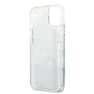 Guess GUHCP13SLFLSN Apple iPhone 13 mini 5,4" green kietas dėklas Flower Liquid Glitter - Image 7