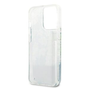 Guess GUHCP13LLFLSN Apple iPhone 13 Pro / 13 6,1" green kietas dėklas Flower Liquid Glitter - Image 7