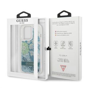 Guess GUHCP13XLFLSN Apple iPhone 13 Pro Max 6,7" green kietas dėklas Flower Liquid Glitter - Image 8