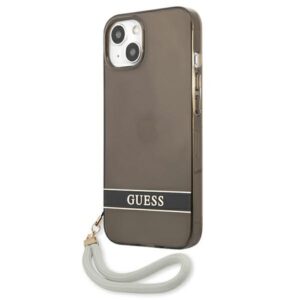Guess GUHCP13SHTSGSK Apple iPhone 13 mini 5,4" juodos spalvos kietas dėklas Translucent Stap - Image 2