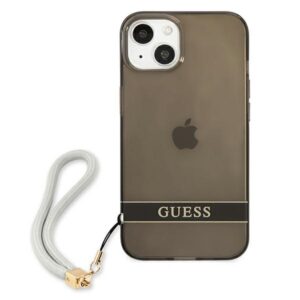 Guess GUHCP13SHTSGSK Apple iPhone 13 mini 5,4" juodos spalvos kietas dėklas Translucent Stap - Image 3